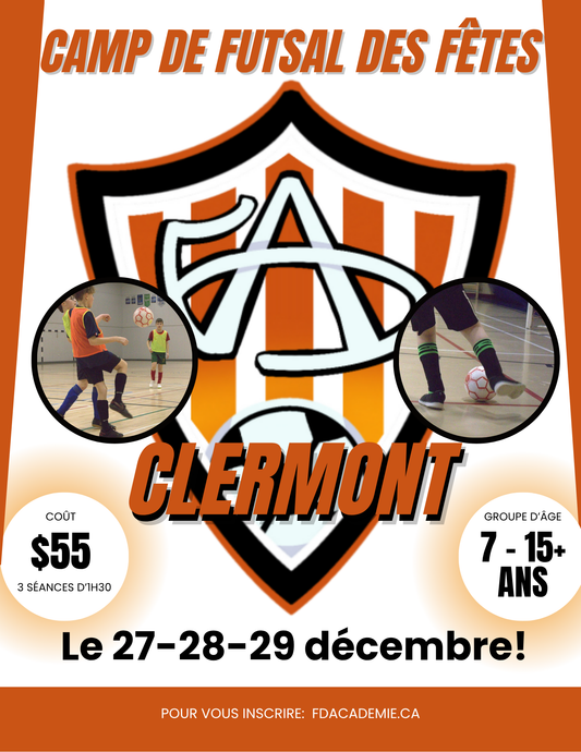 Camps de Futsal du Temps des Fêtes à Clermont - FD Académie